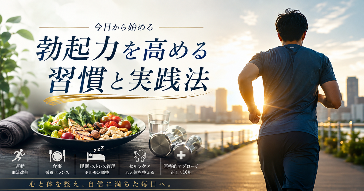 勃起力を高める方法を徹底解説｜今日から実践できる運動・食事・セルフケアの全テクニック